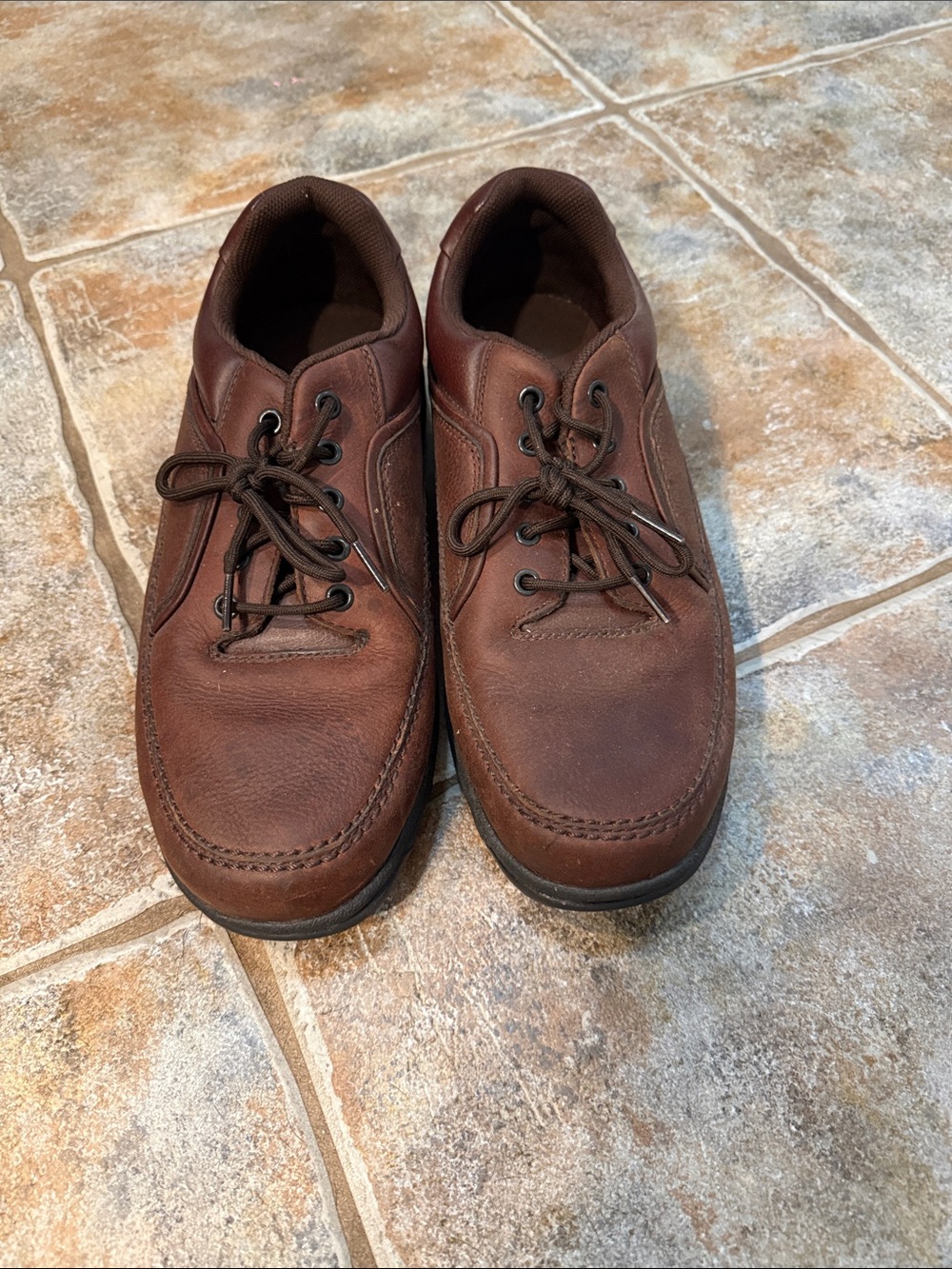 Rockport Brown Leather Lace-Up Casual Oxfords